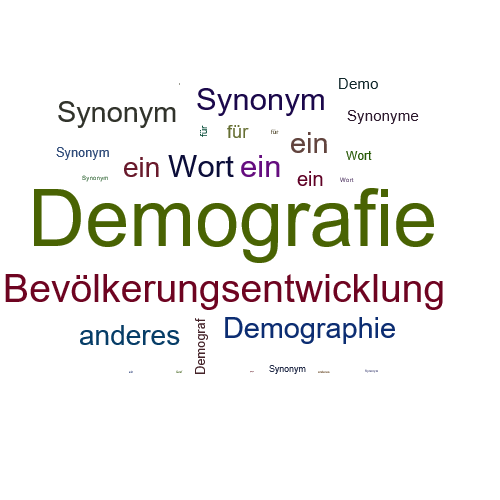 Ein anderes Wort für Demografie - Synonym Demografie