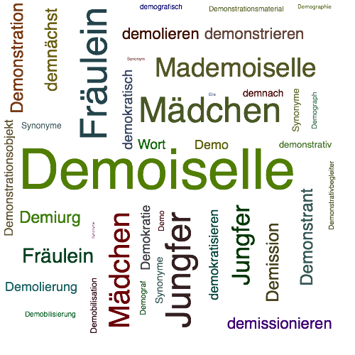Ein anderes Wort für Demoiselle - Synonym Demoiselle