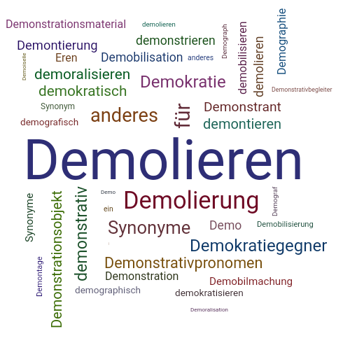 Ein anderes Wort für Demolieren - Synonym Demolieren
