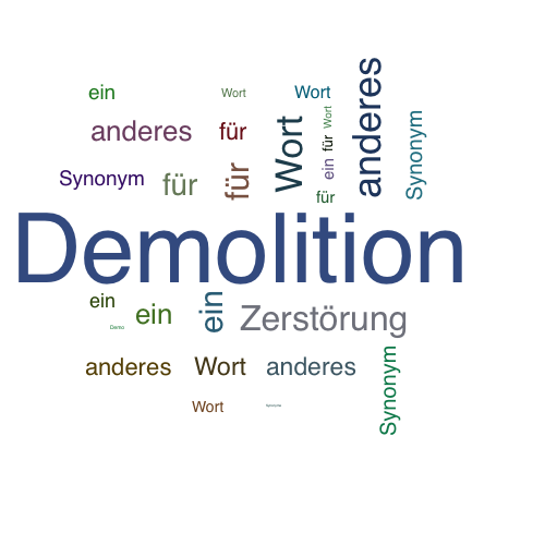 Ein anderes Wort für Demolition - Synonym Demolition