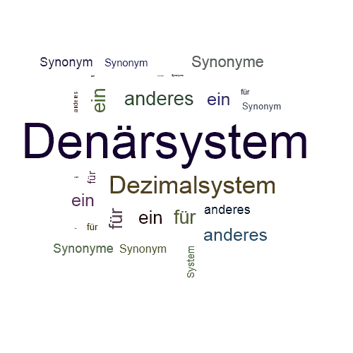 Ein anderes Wort für Denärsystem - Synonym Denärsystem
