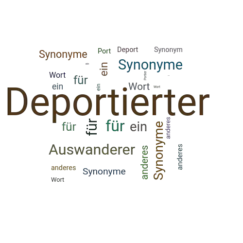 Ein anderes Wort für Deportierter - Synonym Deportierter