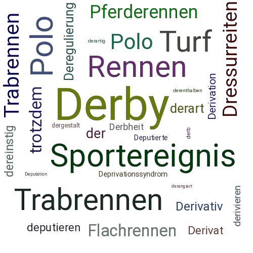 Ein anderes Wort für Derby - Synonym Derby
