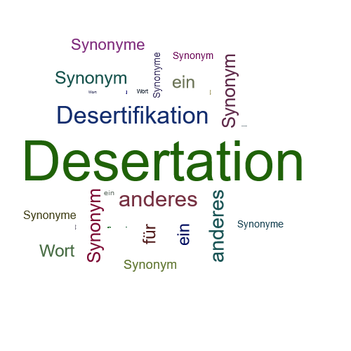 Ein anderes Wort für Desertation - Synonym Desertation
