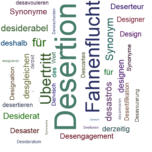 Ein anderes Wort für Desertion - Synonym Desertion