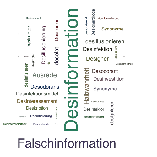 Ein anderes Wort für Desinformation - Synonym Desinformation