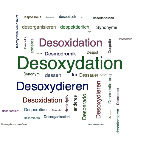 Ein anderes Wort für Desoxydation - Synonym Desoxydation
