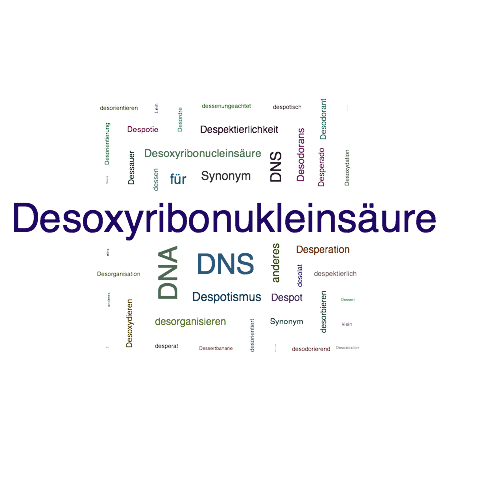 Ein anderes Wort für Desoxyribonukleinsäure - Synonym Desoxyribonukleinsäure