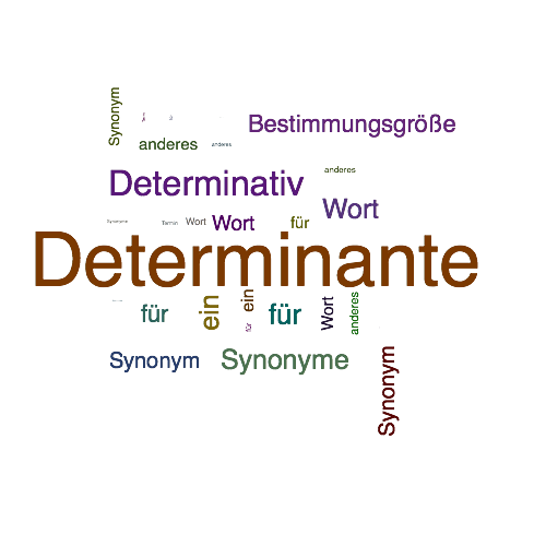 Ein anderes Wort für Determinante - Synonym Determinante