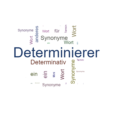 Ein anderes Wort für Determinierer - Synonym Determinierer