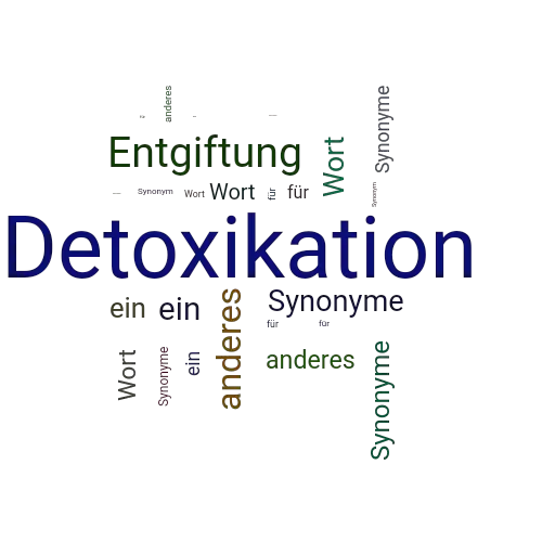 Ein anderes Wort für Detoxikation - Synonym Detoxikation