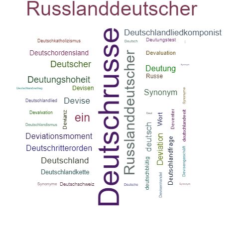 Ein anderes Wort für Deutschrusse - Synonym Deutschrusse