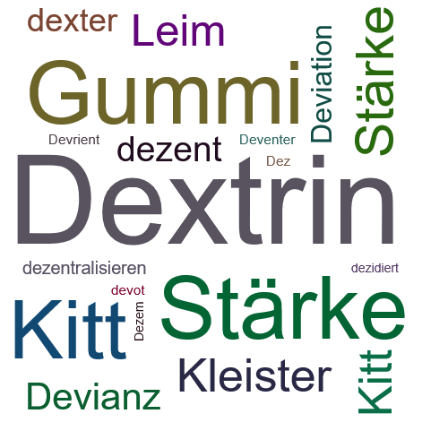 Ein anderes Wort für Dextrin - Synonym Dextrin