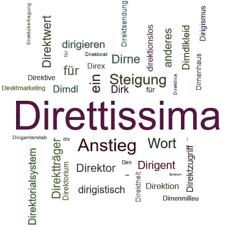 Ein anderes Wort für Direttissima - Synonym Direttissima