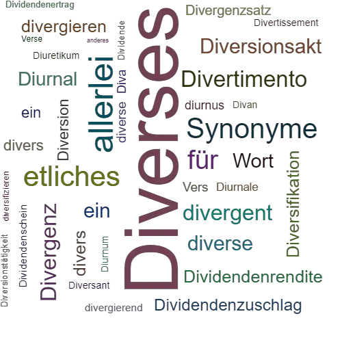 Ein anderes Wort für Diverses - Synonym Diverses
