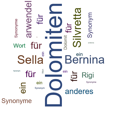 Ein anderes Wort für Dolomiten - Synonym Dolomiten