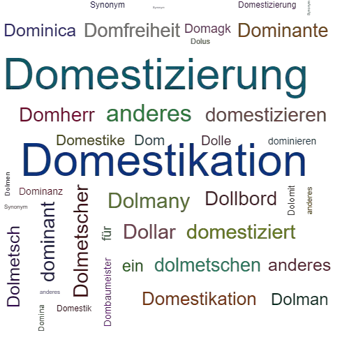Ein anderes Wort für Domestifikation - Synonym Domestifikation