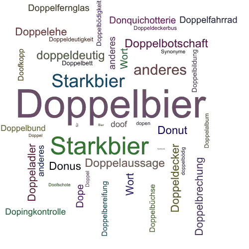 Ein anderes Wort für Doppelbier - Synonym Doppelbier