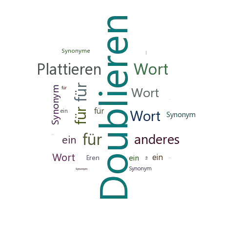 Ein anderes Wort für Doublieren - Synonym Doublieren