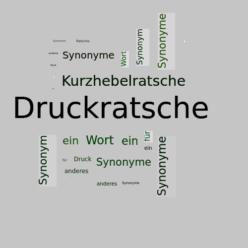 Ein anderes Wort für Druckratsche - Synonym Druckratsche