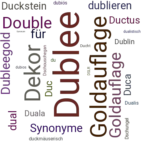 Ein anderes Wort für Dublee - Synonym Dublee