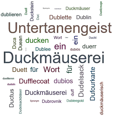 Ein anderes Wort für Duckmäusertum - Synonym Duckmäusertum