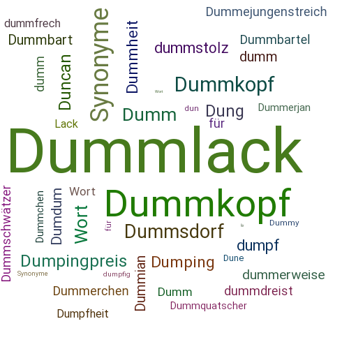 Ein anderes Wort für Dummlack - Synonym Dummlack