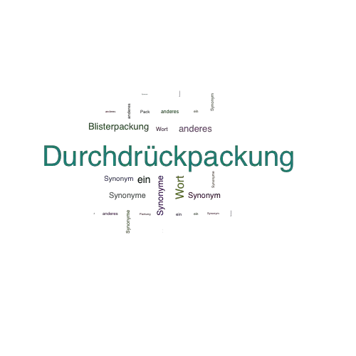 Ein anderes Wort für Durchdrückpackung - Synonym Durchdrückpackung