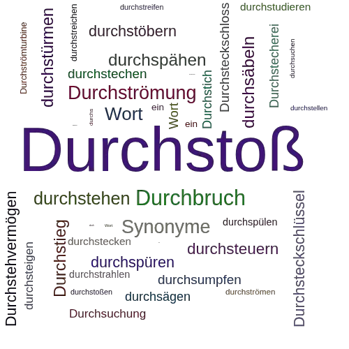 Ein anderes Wort für Durchstoß - Synonym Durchstoß