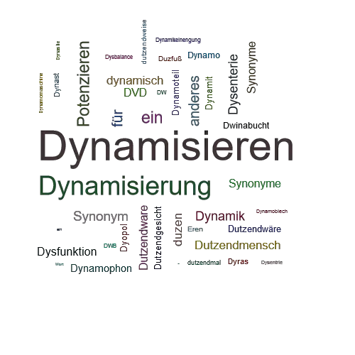 Ein anderes Wort für Dynamisieren - Synonym Dynamisieren