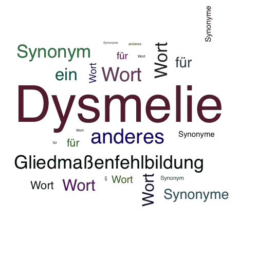 Ein anderes Wort für Dysmelie - Synonym Dysmelie
