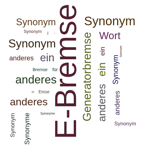 Ein anderes Wort für E-Bremse - Synonym E-Bremse