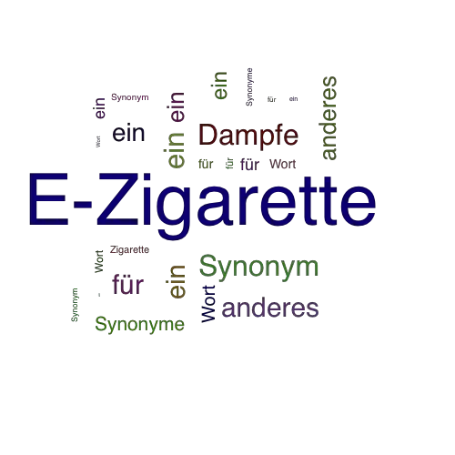 Ein anderes Wort für E-Zigarette - Synonym E-Zigarette