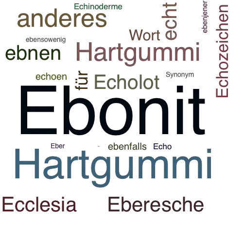 Ein anderes Wort für Ebonit - Synonym Ebonit
