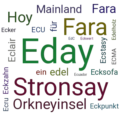 Ein anderes Wort für Eday - Synonym Eday