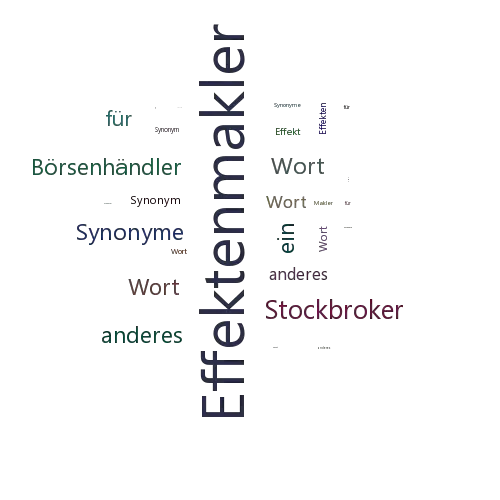 Ein anderes Wort für Effektenmakler - Synonym Effektenmakler