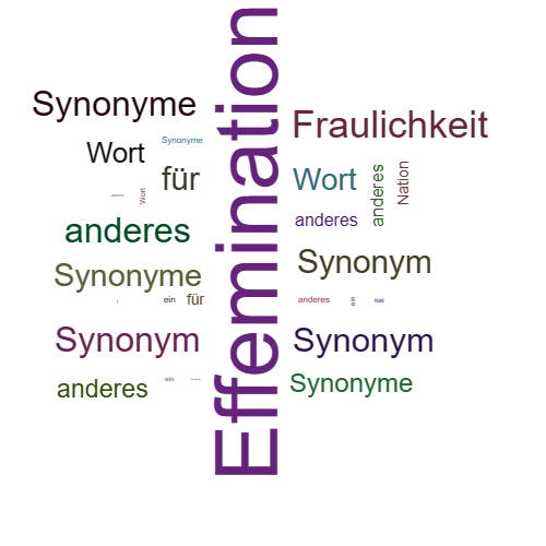 Ein anderes Wort für Effemination - Synonym Effemination