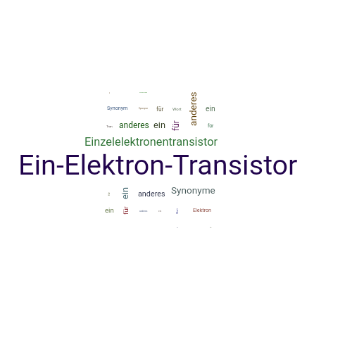 Ein anderes Wort für Ein-Elektron-Transistor - Synonym Ein-Elektron-Transistor