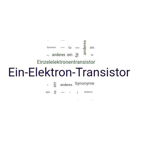 Ein anderes Wort für Ein-Elektron-Transistor - Synonym Ein-Elektron-Transistor