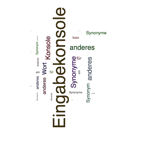 Ein anderes Wort für Eingabekonsole - Synonym Eingabekonsole