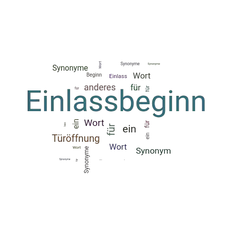 Ein anderes Wort für Einlassbeginn - Synonym Einlassbeginn