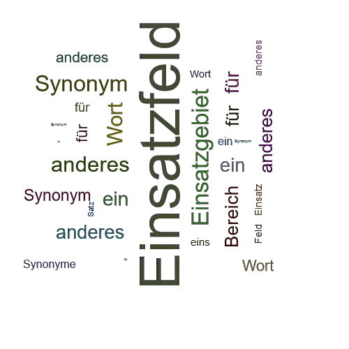 Ein anderes Wort für Einsatzfeld - Synonym Einsatzfeld