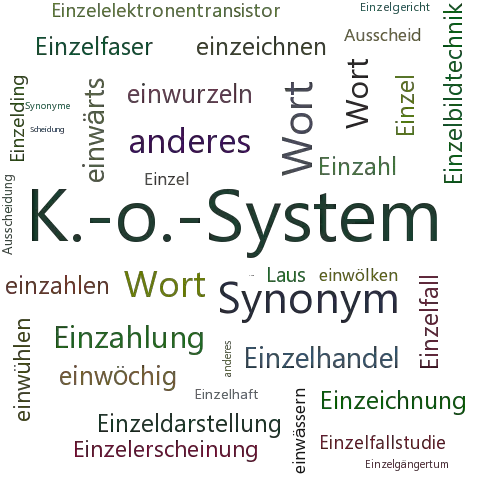 Ein anderes Wort für Einzelausscheidung - Synonym Einzelausscheidung