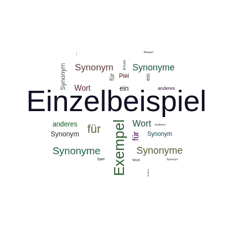 Ein anderes Wort für Einzelbeispiel - Synonym Einzelbeispiel