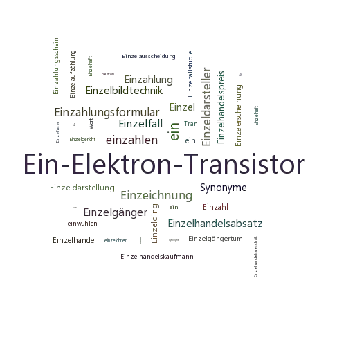 Ein anderes Wort für Einzelelektronentransistor - Synonym Einzelelektronentransistor