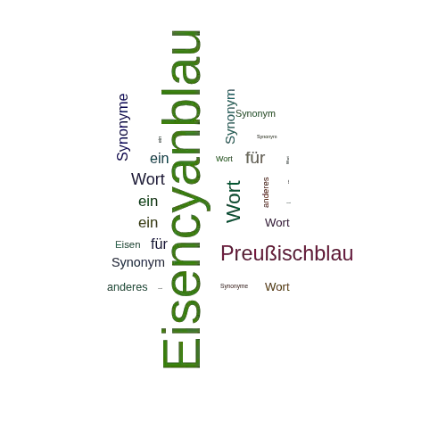 Ein anderes Wort für Eisencyanblau - Synonym Eisencyanblau