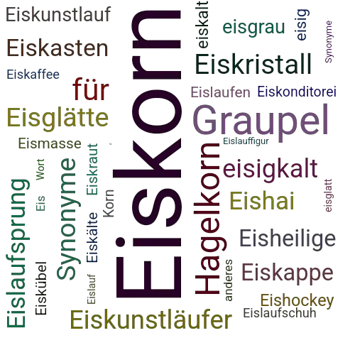 Ein anderes Wort für Eiskorn - Synonym Eiskorn