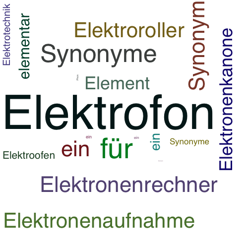 Ein anderes Wort für Elektrophon - Synonym Elektrophon