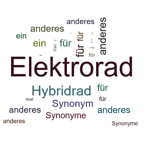 Ein anderes Wort für Elektrorad - Synonym Elektrorad