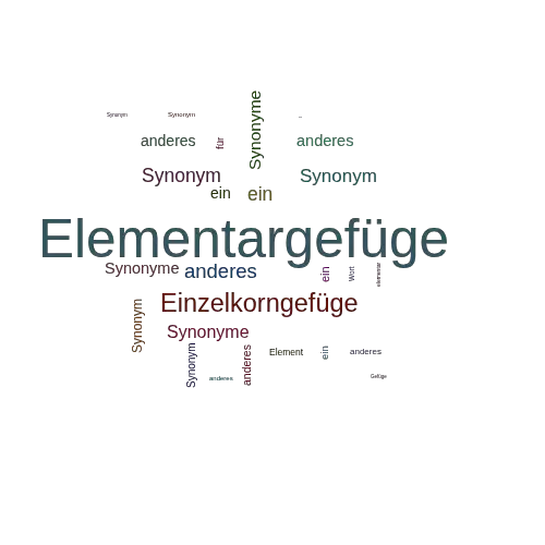 Ein anderes Wort für Elementargefüge - Synonym Elementargefüge